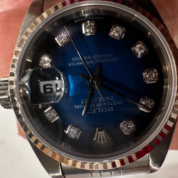 2002 Rolex Ladies Datejust White gold fluted bezel and stainless steel bracelet - Picture 4 of 11
